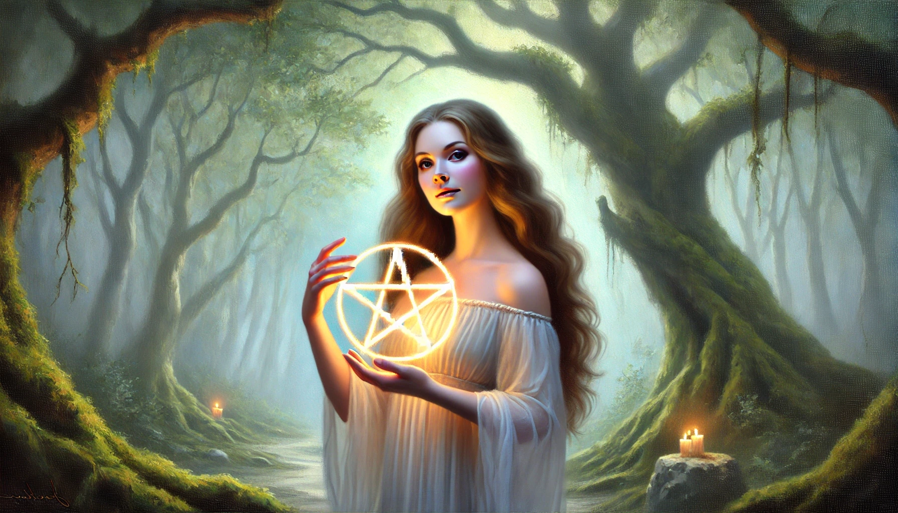 Vrouw met pentagram